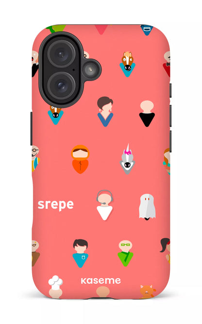 iPhone 16 Impact (Matte) Personnages Saumon -