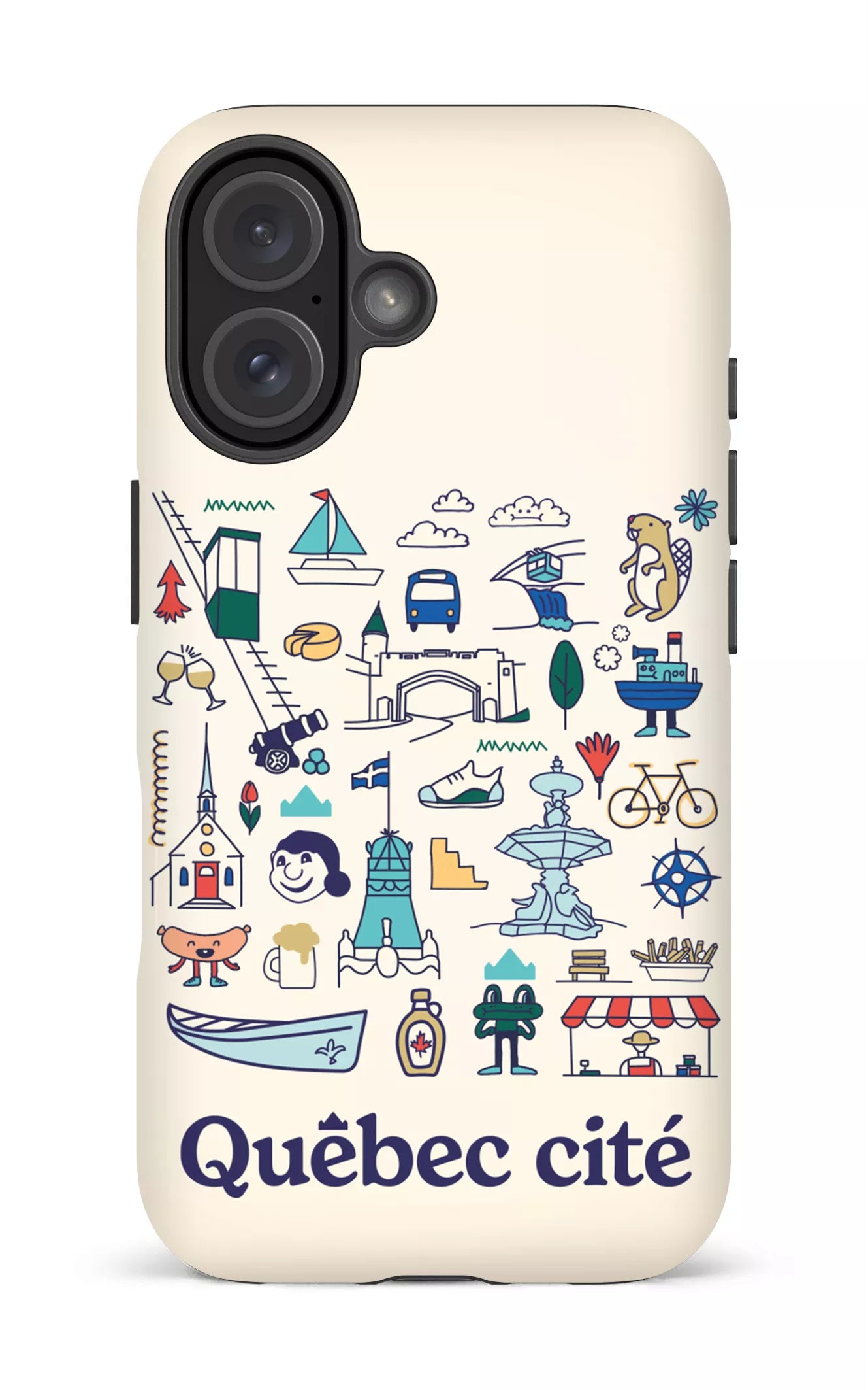 iPhone 16 Impact (Matte) Québec illustré -