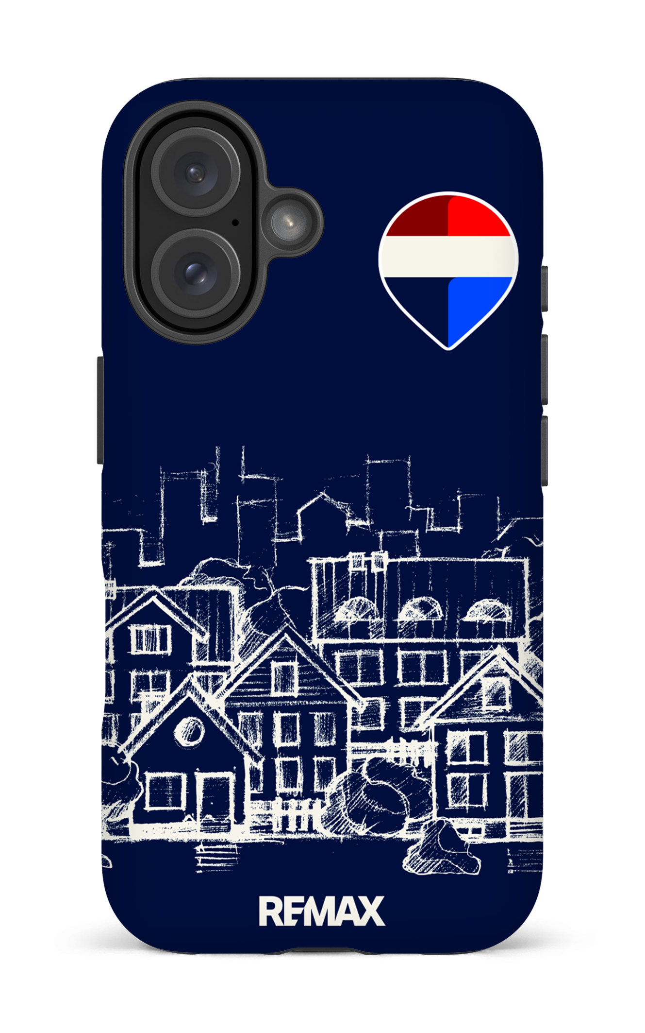 iPhone 16 Impact (Matte) Remax Sketch Bleu -