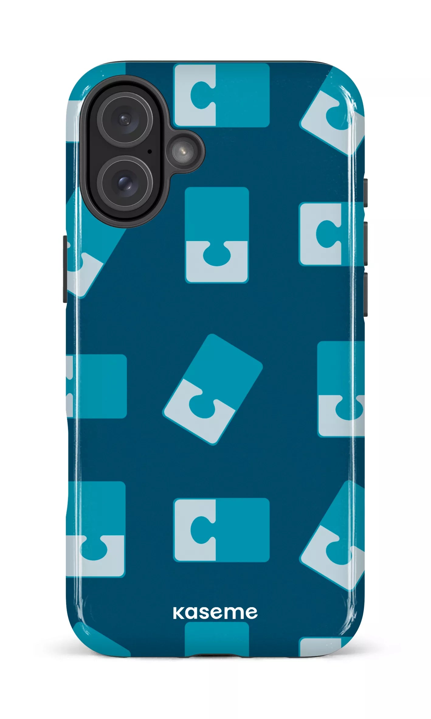 iPhone 16 Plus Impact Case Casse-tête Bleu -