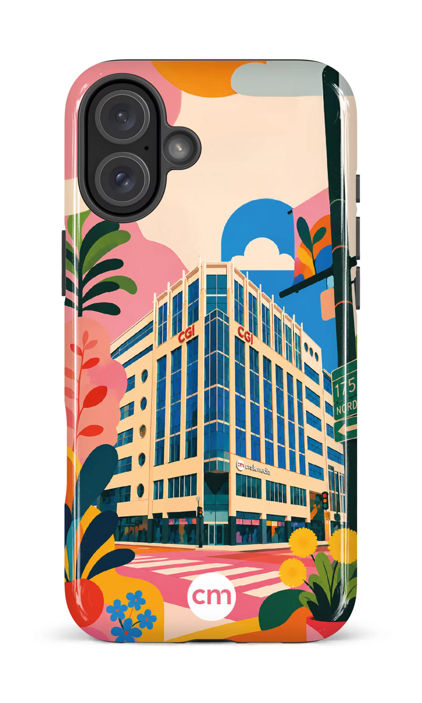 iPhone 16 Plus Impact Case Funky Building Crakmedia -