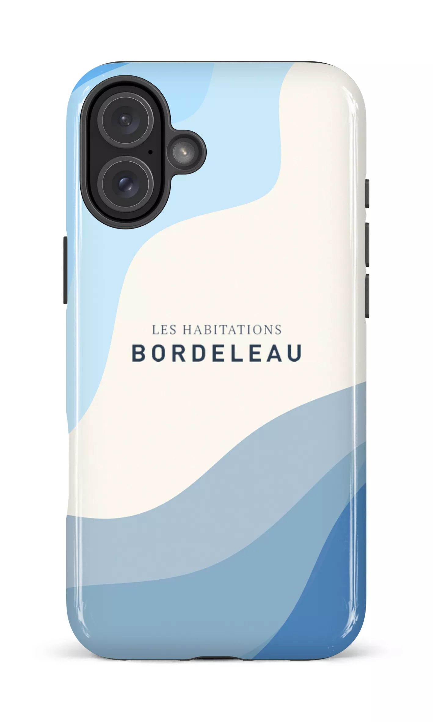 iPhone 16 Plus Impact Case HB - Bleu et Blanc -