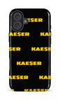 iPhone 16 Plus Impact Case Kaeser Pattern Noir -