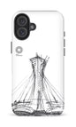iPhone 16 Plus Impact Case Parc Olympique - Croquis Blanc -