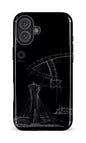 iPhone 16 Plus Impact Case Parc Olympique - Croquis Plan Noir -