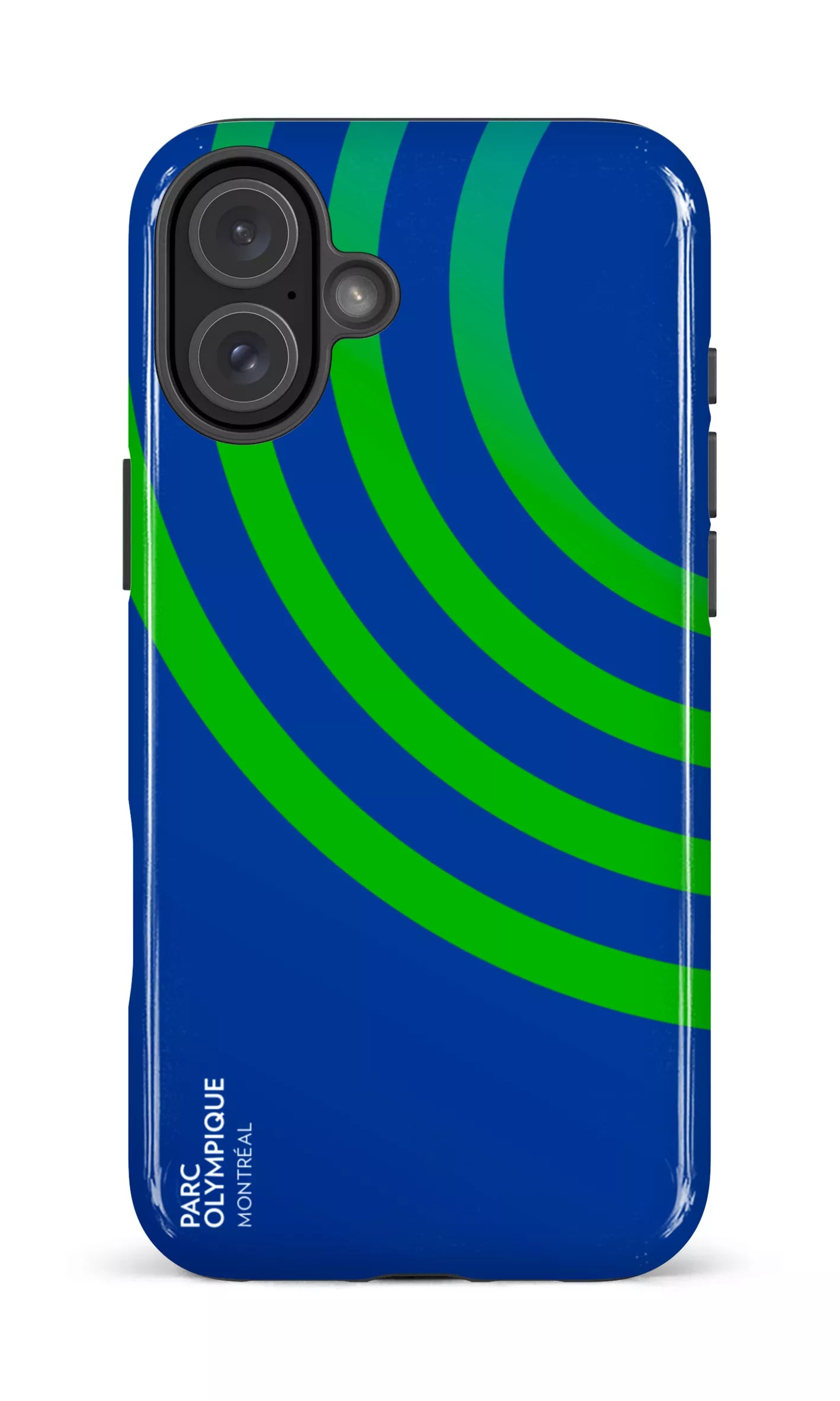 iPhone 16 Plus Impact Case Parc Olympique - Logo Bleu -