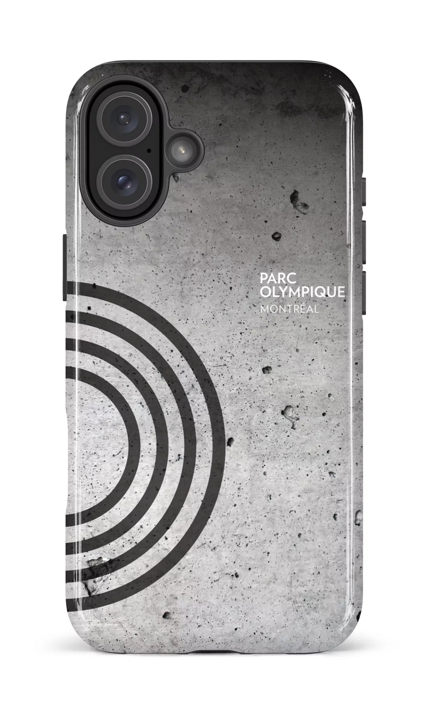 iPhone 16 Plus Impact Case Parc Olympique - Texture Béton -
