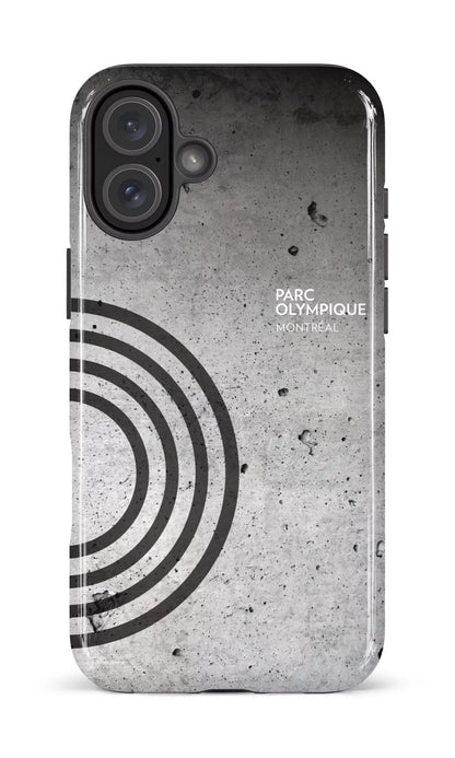 iPhone 16 Plus Impact Case Parc Olympique - Texture Béton -