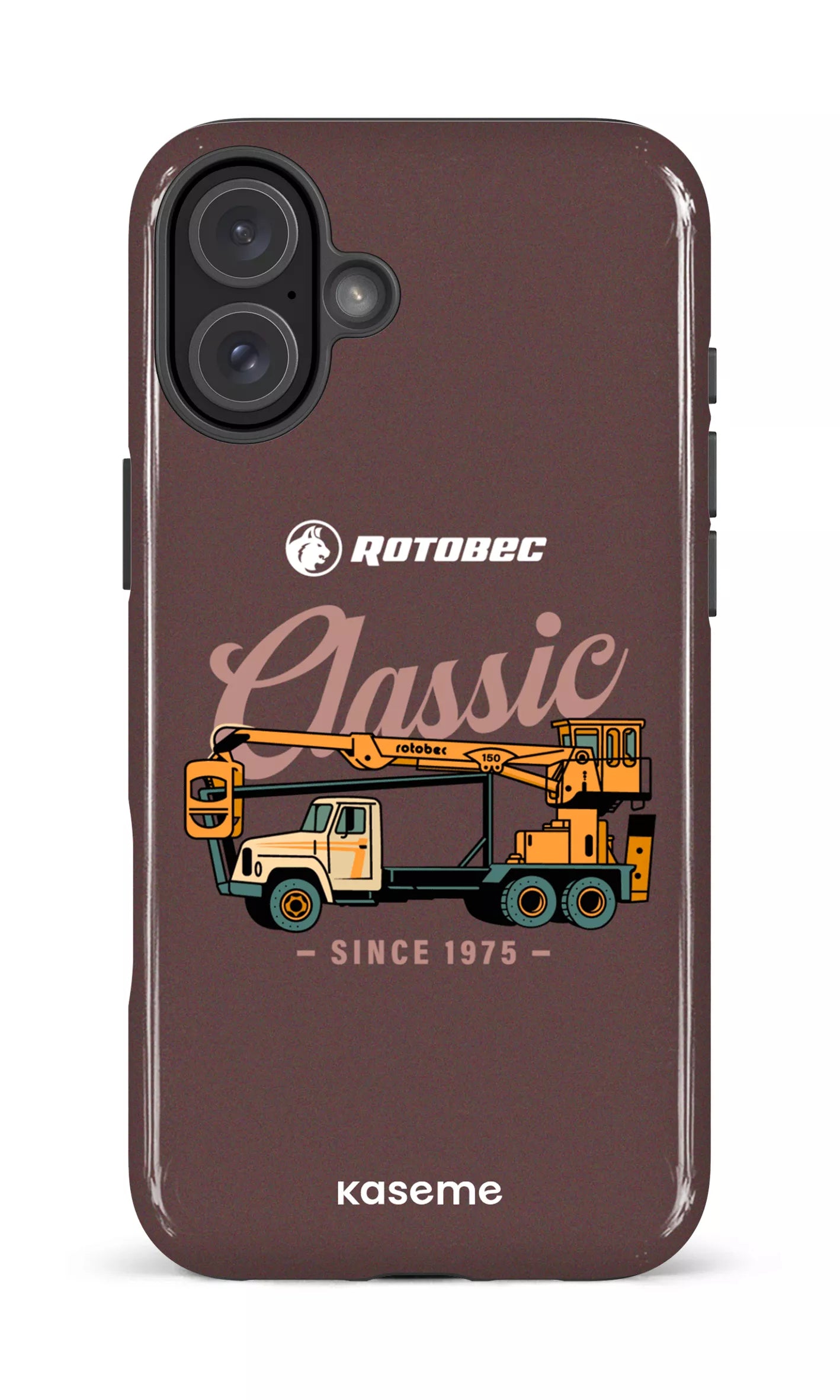 iPhone 16 Plus Impact Case Rotobec Brun "Classic" -