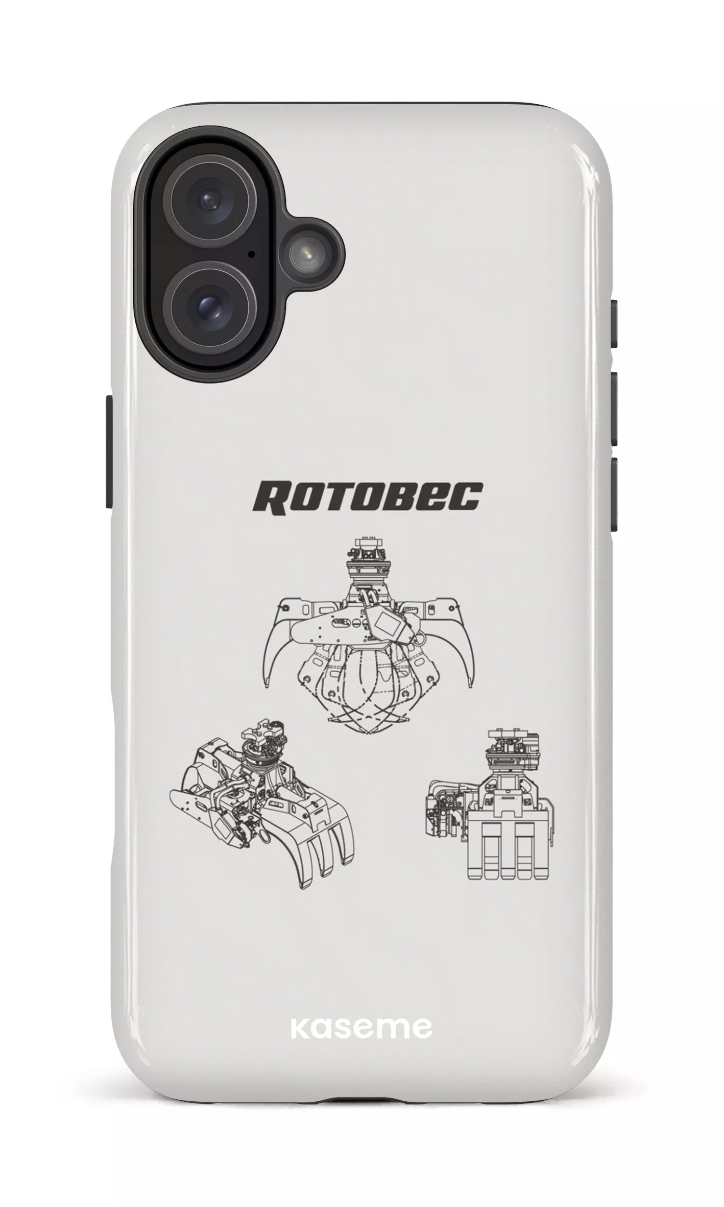 iPhone 16 Plus Impact Case Rotobec Gris -