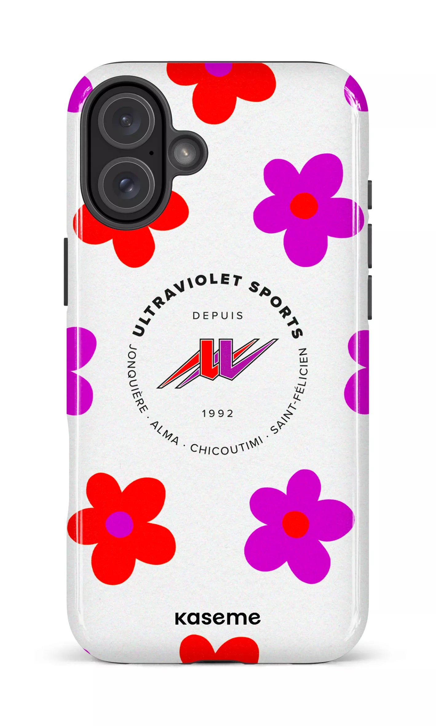 iPhone 16 Plus Impact Case UltraViolet Fleurs -