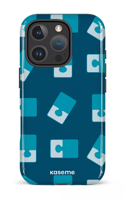iPhone 16 Pro Impact Case Casse-tête Bleu -