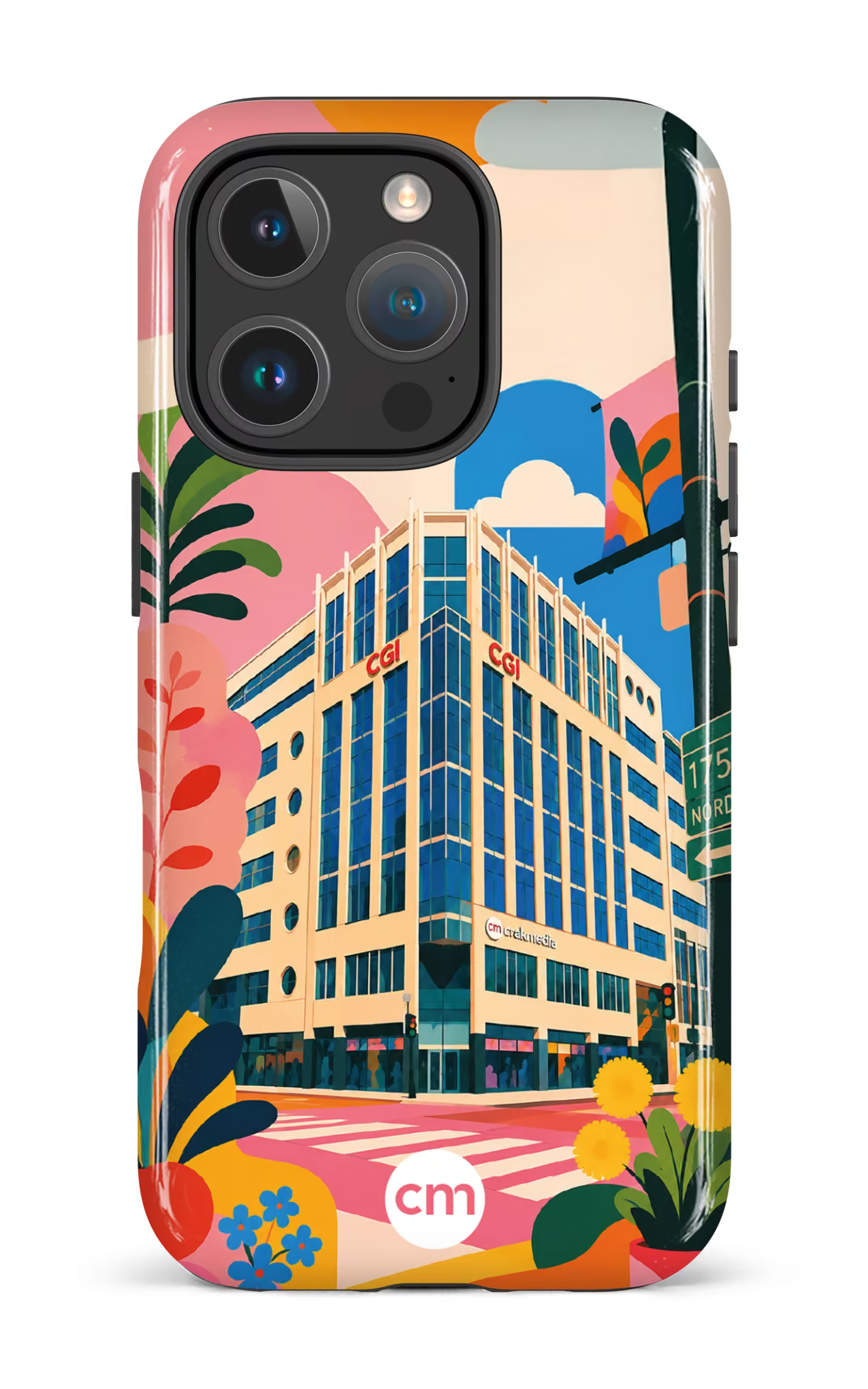 iPhone 16 Pro Impact Case Funky Building Crakmedia -