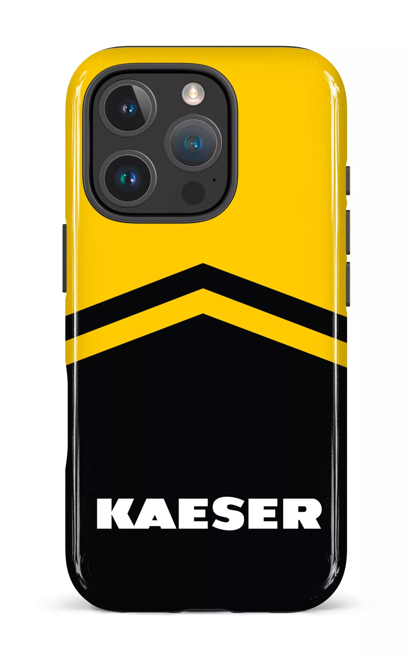 iPhone 16 Pro Impact Case Kaeser Noir et Jaune -