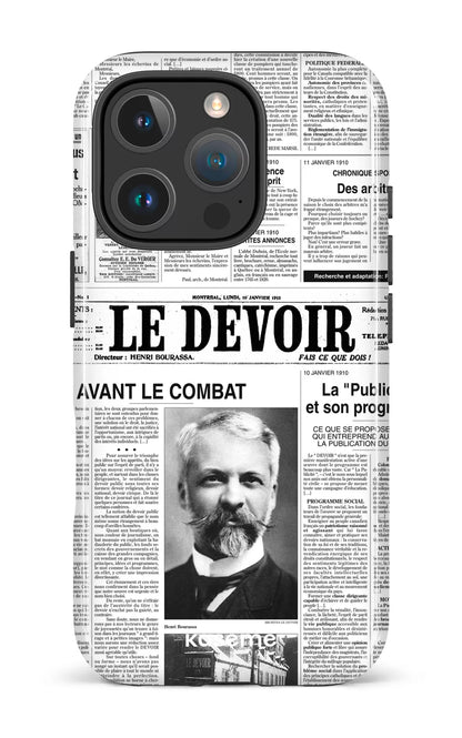 iPhone 16 Pro Impact Case Le Devoir — Premier édito -