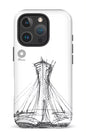 iPhone 16 Pro Impact Case Parc Olympique - Croquis Blanc -