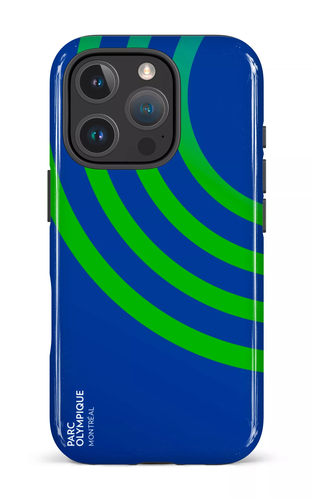 iPhone 16 Pro Impact Case Parc Olympique - Logo Bleu -