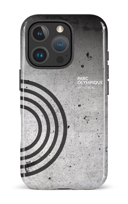iPhone 16 Pro Impact Case Parc Olympique - Texture Béton -