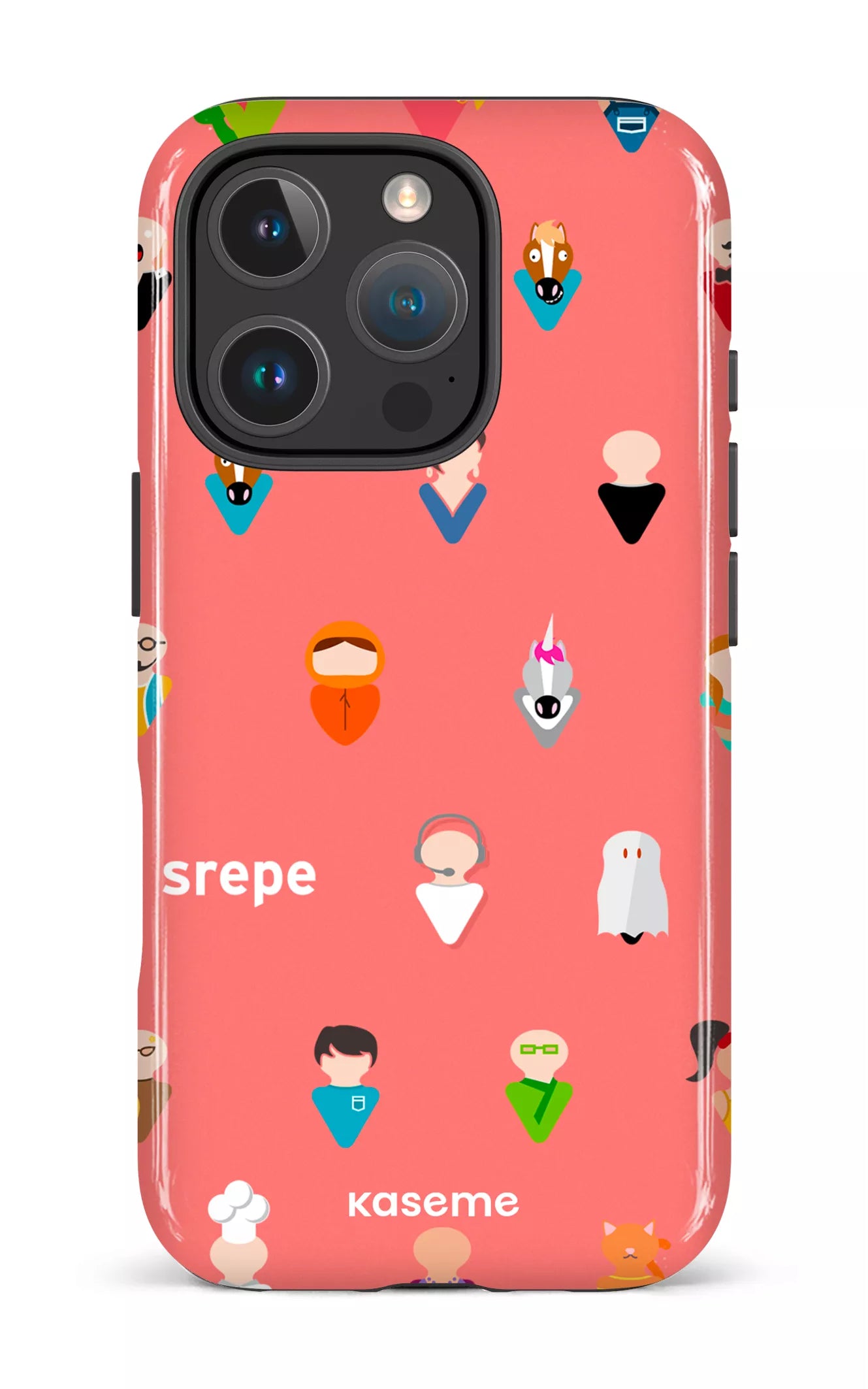 iPhone 16 Pro Impact Case Personnages Saumon -