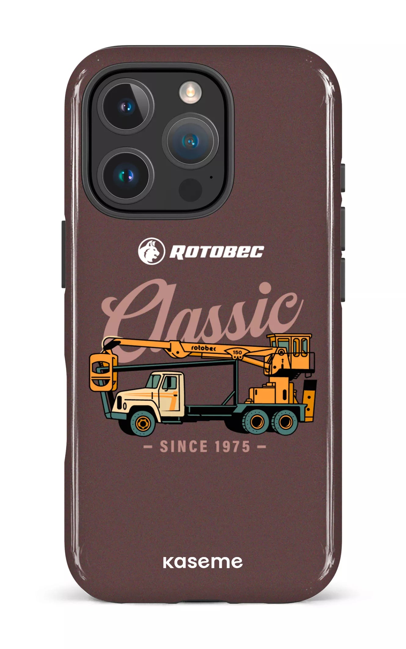 iPhone 16 Pro Impact Case Rotobec Brun "Classic" -