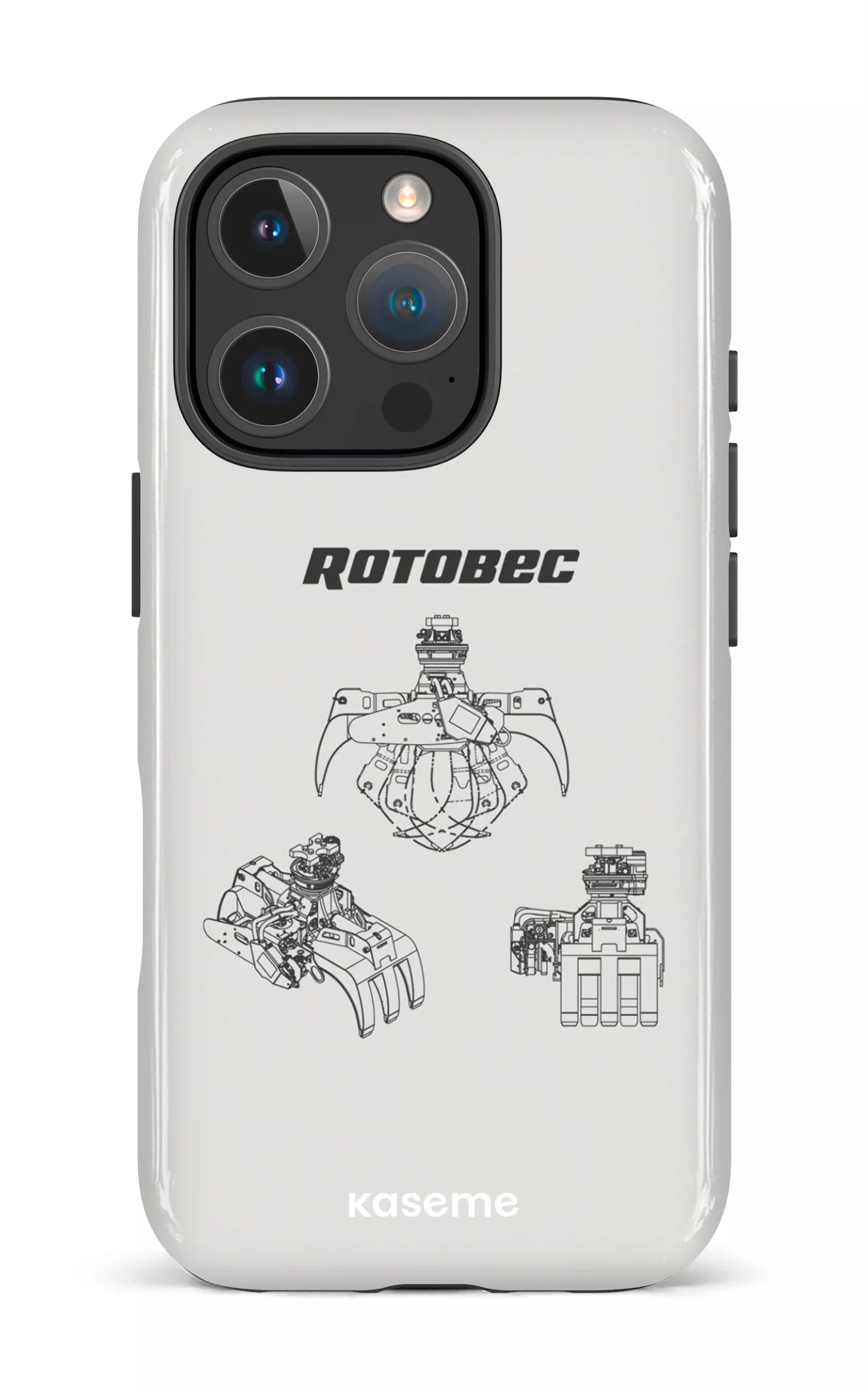 iPhone 16 Pro Impact Case Rotobec Gris -