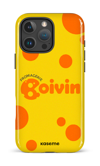 iPhone 16 Pro Max Impact Case Boivin Jaune x Ronds -