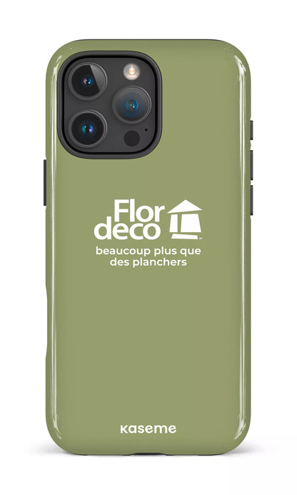 iPhone 16 Pro Max Impact Case Flordeco logo Sauge -