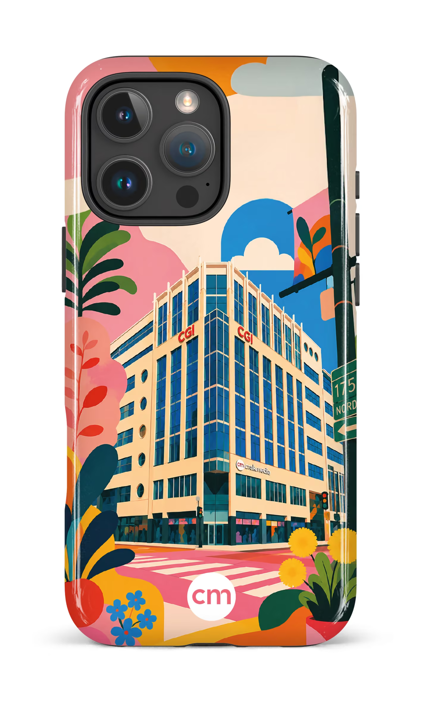 iPhone 16 Pro Max Impact Case Funky Building Crakmedia -