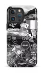 iPhone 16 Pro Max Impact Case GMR Collage Noir et Blanc -
