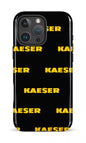 iPhone 16 Pro Max Impact Case Kaeser Pattern Noir -