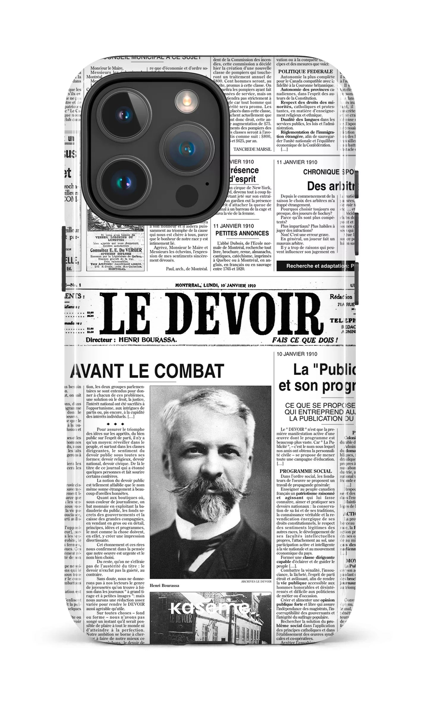 iPhone 16 Pro Max Impact Case Le Devoir — Premier édito -