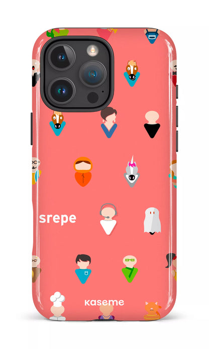iPhone 16 Pro Max Impact Case Personnages Saumon -