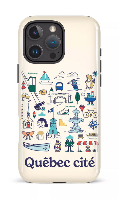 iPhone 16 Pro Max Impact Case Québec illustré -