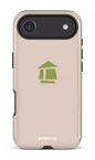 iPhone 17 Air Impact Case Flordeco logo grège -