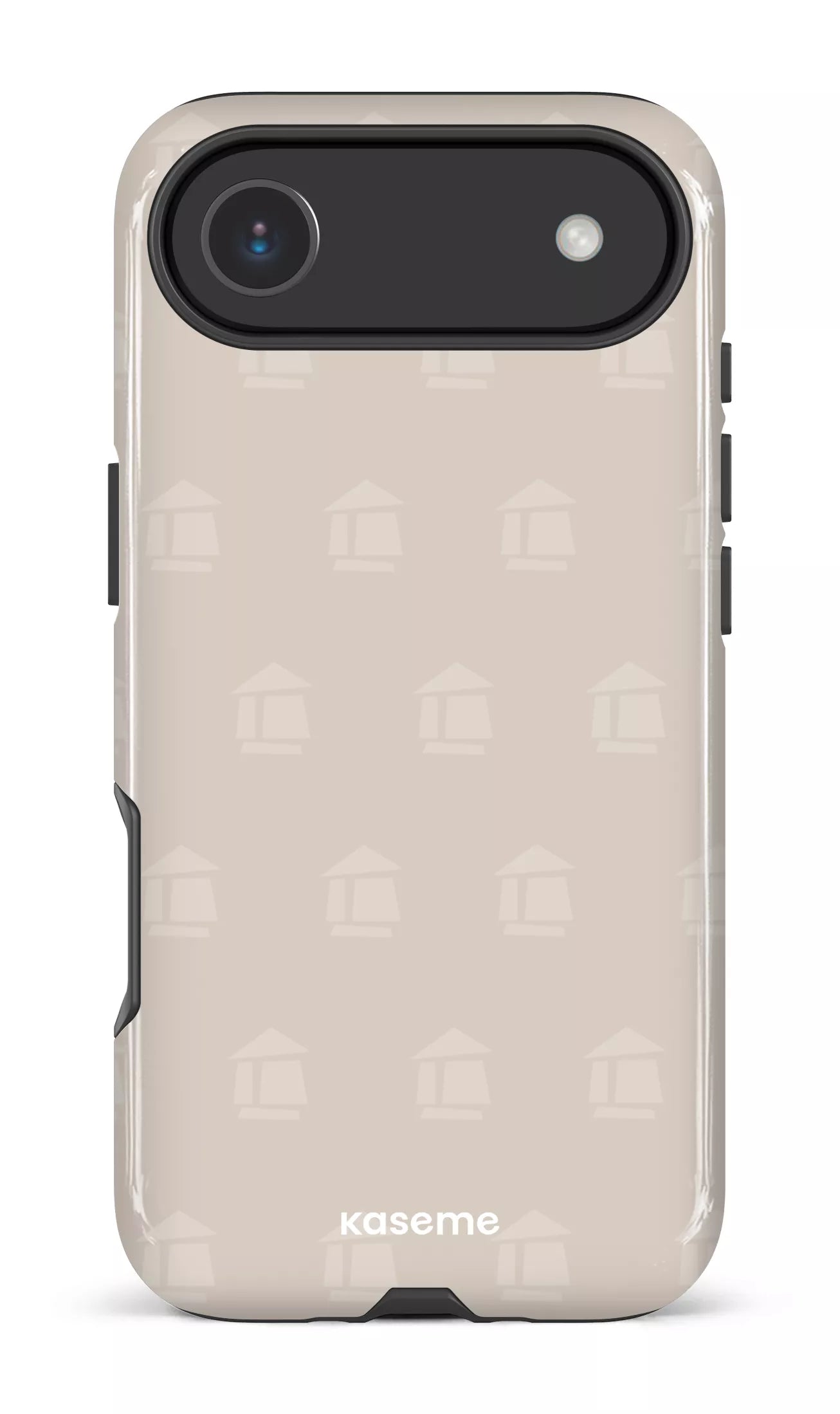 iPhone 17 Air Impact Case Flordeco motif grège -