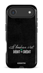 iPhone 17 Air Impact Case Le bonheur c'est débit = crédit (noir) -