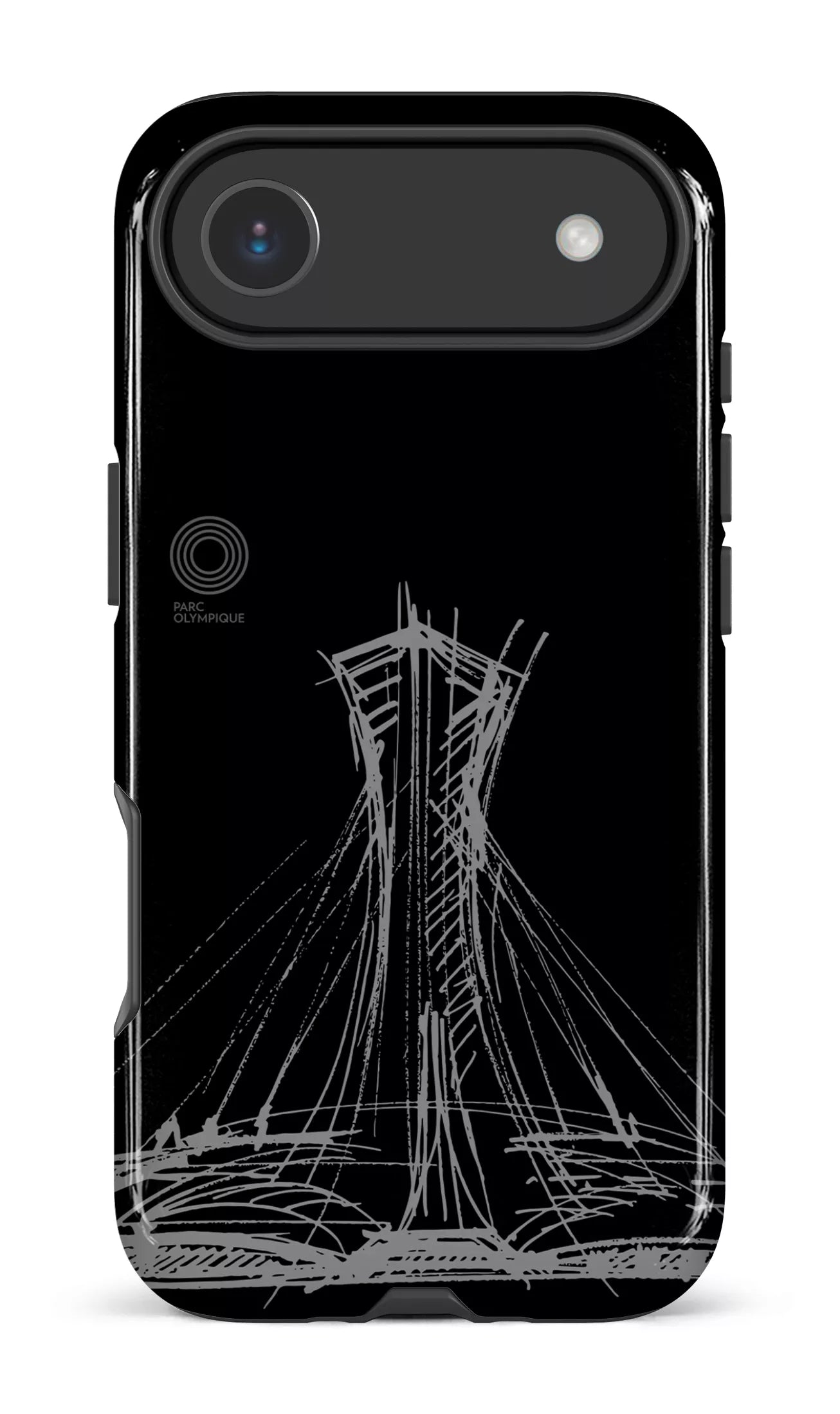 iPhone 17 Air Impact Case Parc Olympique - Croquis Noir -
