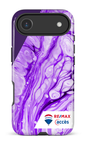 iPhone 17 Air Impact Case Peinture marbrée claire violette -