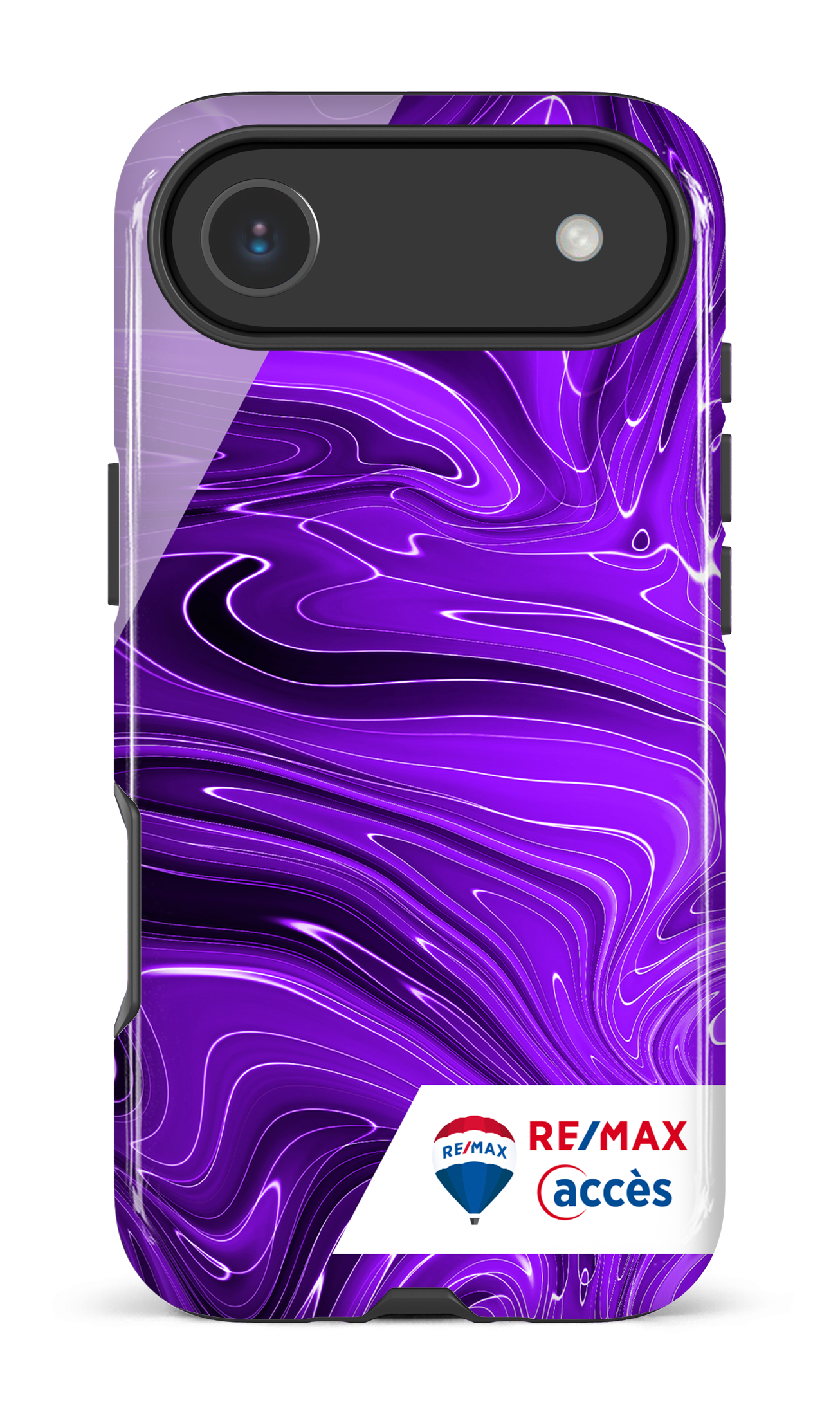 iPhone 17 Air Impact Case Peinture marbrée sombre violette -