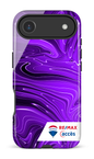 iPhone 17 Air Impact Case Peinture marbrée sombre violette -