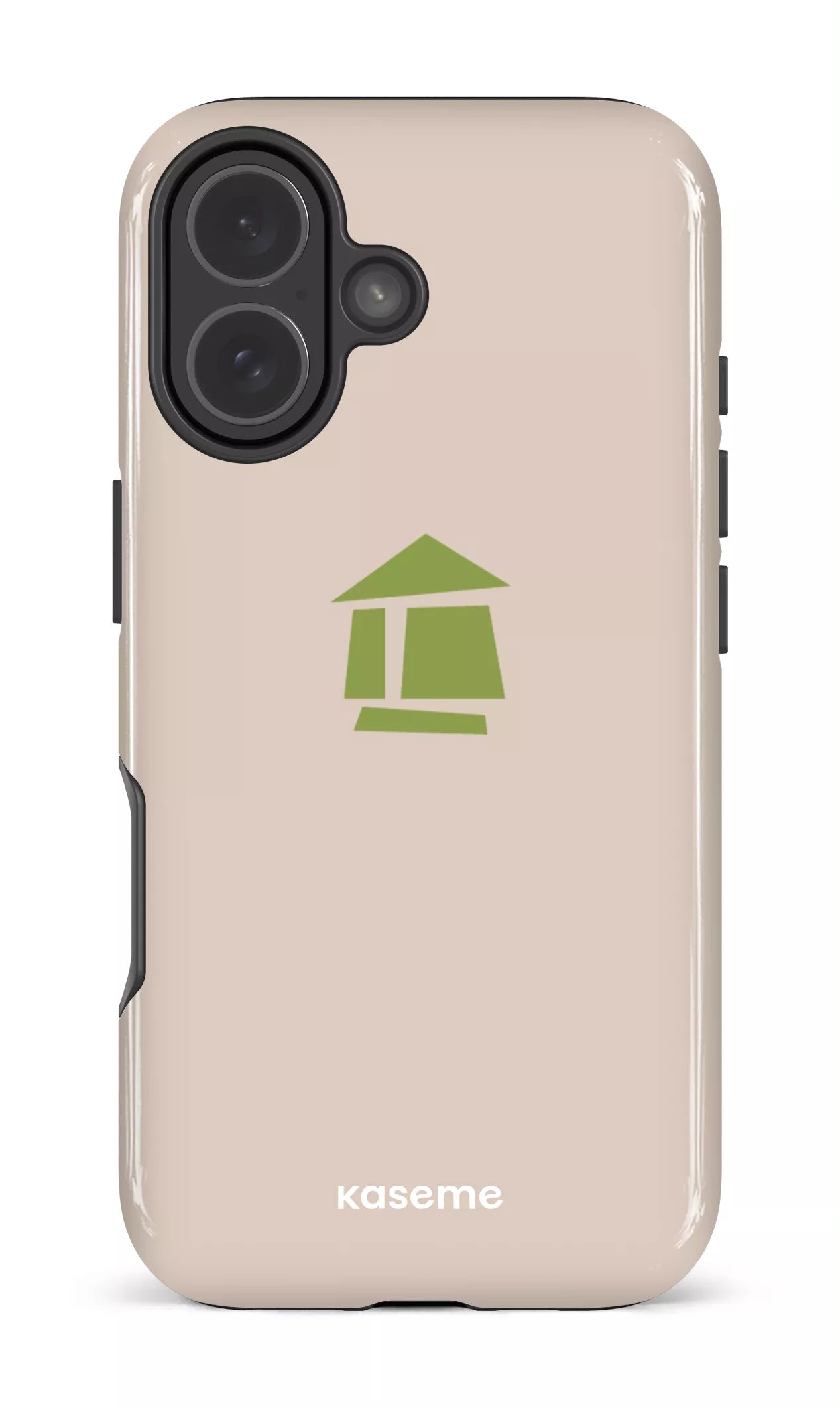 iPhone 17 Impact Case Flordeco logo grège -