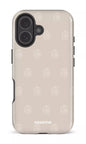 iPhone 17 Impact Case Flordeco motif grège -