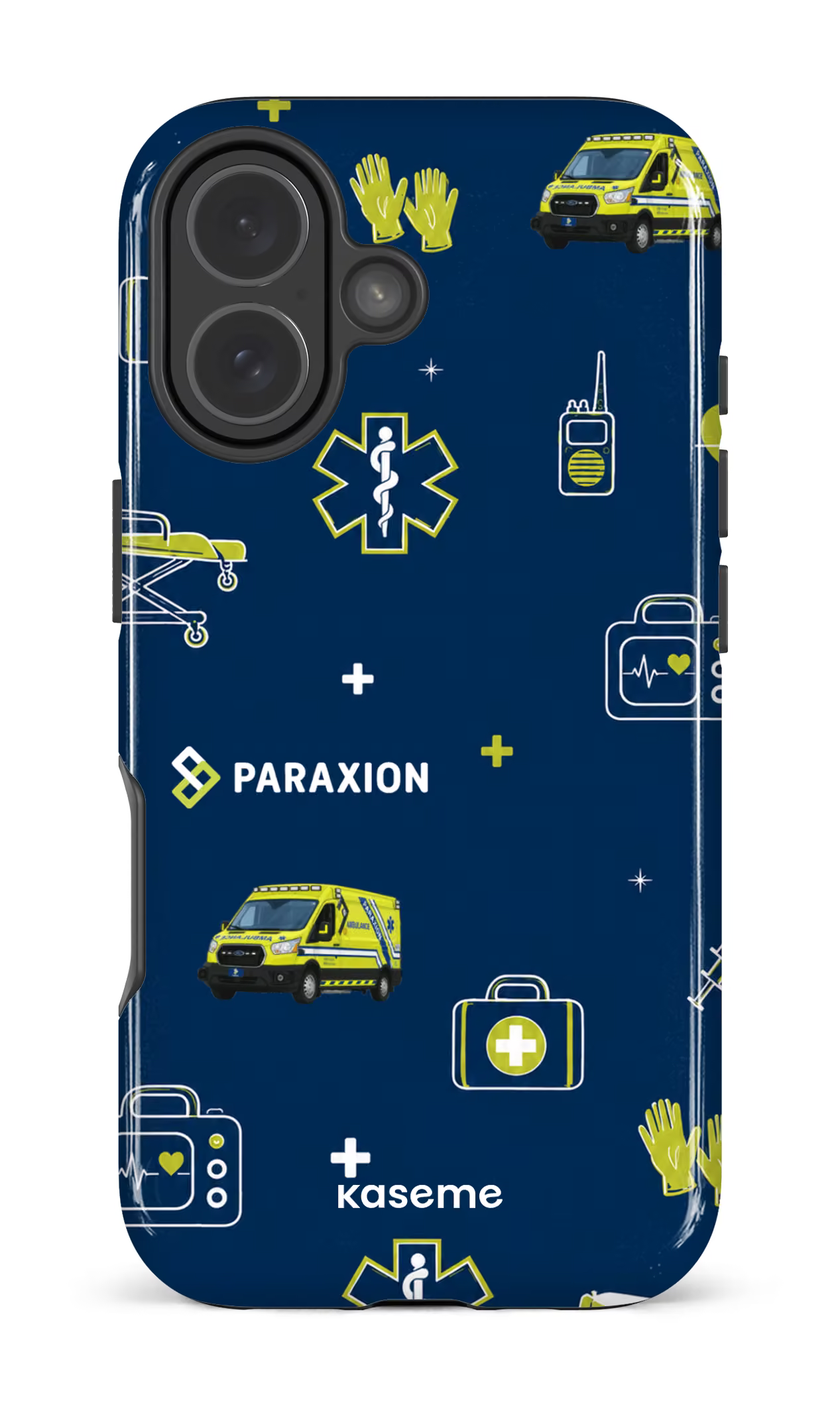 iPhone 17 Impact Case Icônes bleu Paraxion -