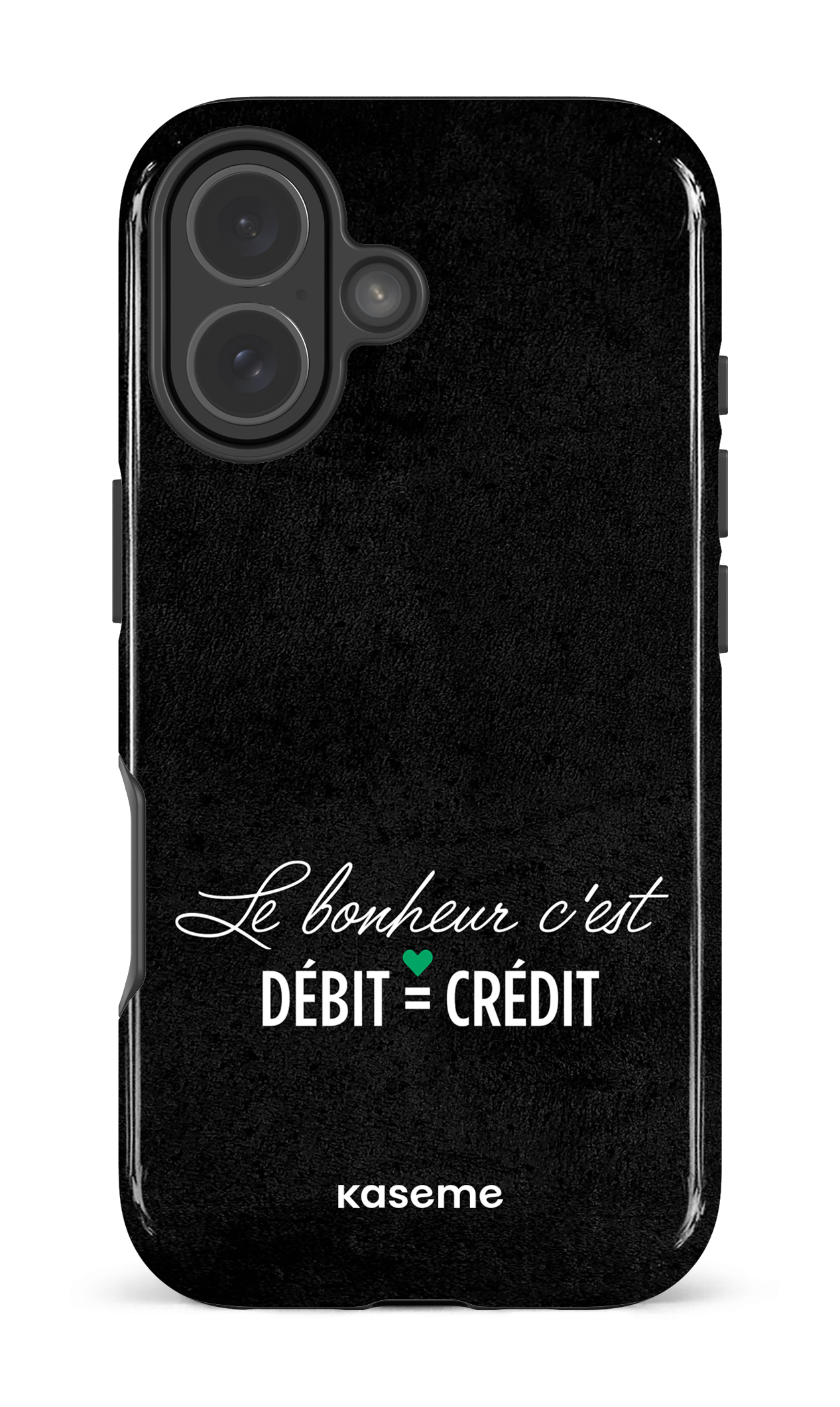 iPhone 17 Impact Case Le bonheur c'est débit = crédit (noir) -