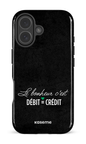 iPhone 17 Impact Case Le bonheur c'est débit = crédit (noir) -