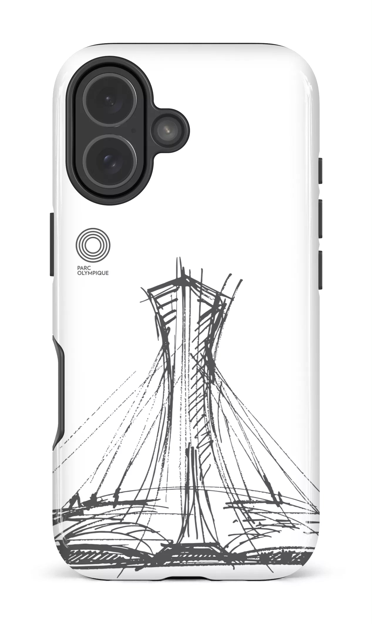 iPhone 17 Impact Case Parc Olympique - Croquis Blanc -