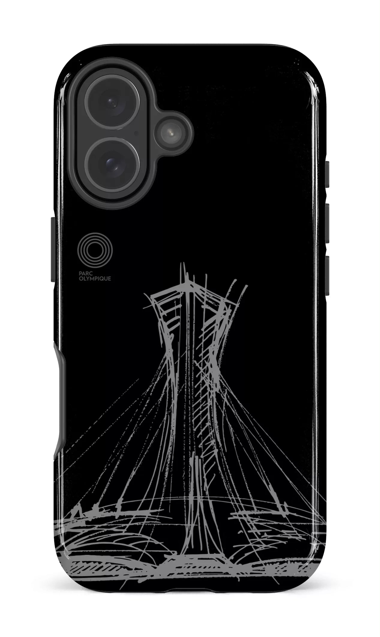 iPhone 17 Impact Case Parc Olympique - Croquis Noir -
