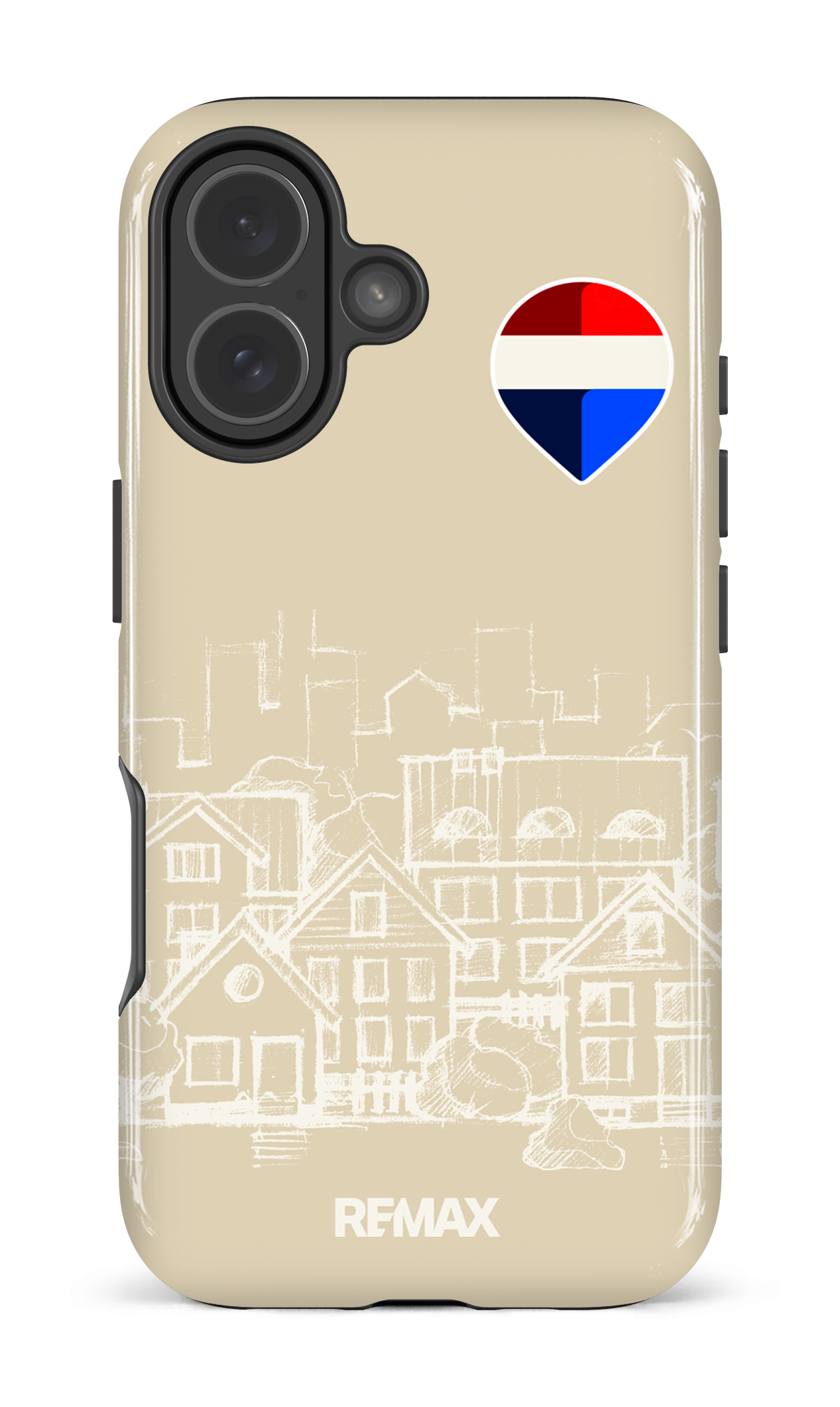 iPhone 17 Impact Case Remax Sketch Crème -