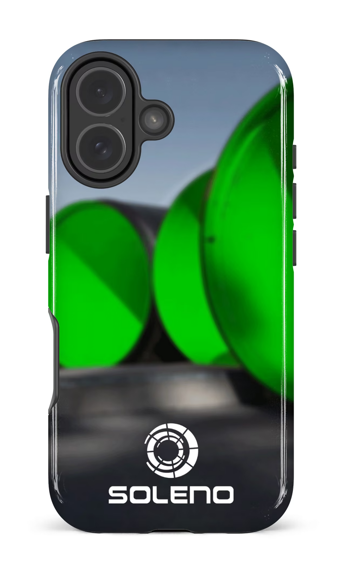 iPhone 17 Impact Case Soleno gros tuyaux vert -