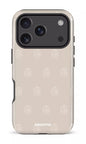 iPhone 17 Pro Impact Case Flordeco motif grège -